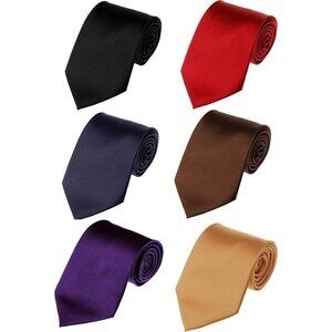 Lot 6 PCS Classic Men's Silk Tie Necktie Woven JACQUARD Neck Ties